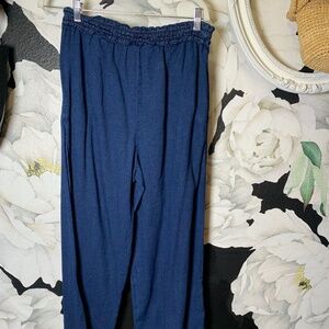 Anthropologie light weight denim jean with elastic waist comfy size M